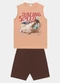 Fakini Kids - Conjunto Regata e Bermuda Verde - variação: Laranja