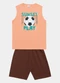 Fakini Kids - Conjunto Regata e Bermuda Verde - variação: Laranja