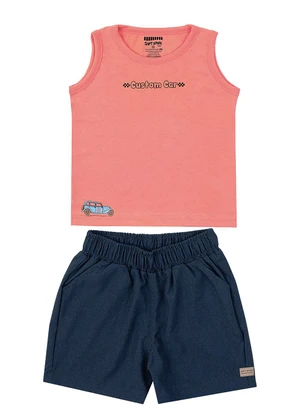 Soft Bonni - Conjunto Regata e Bermuda  Laranja - SOFT BONNI