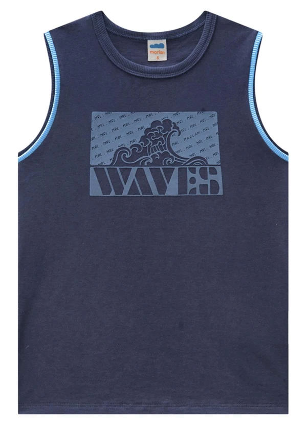 Marlan - Conjunto Regata e Bermuda Listra Relevo Azul 2