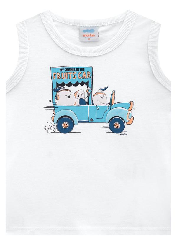 Marlan - Conjunto Regata e Bermuda Little Fruit Branco