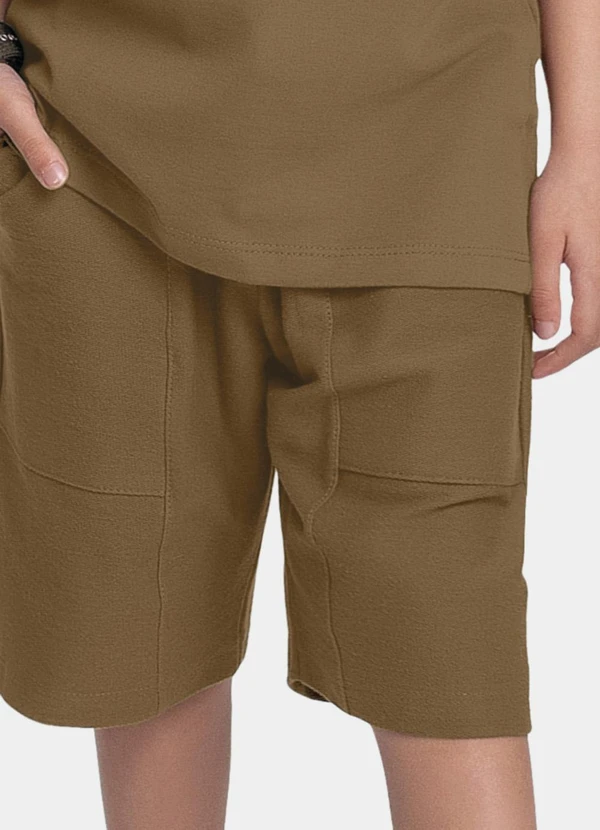 Fakini Kids - Conjunto Regata e Bermuda Marrom 4