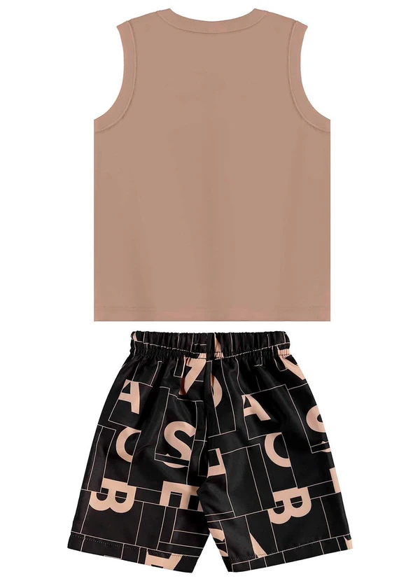 Bee Loop - Conjunto Regata e Bermuda Marrom 3