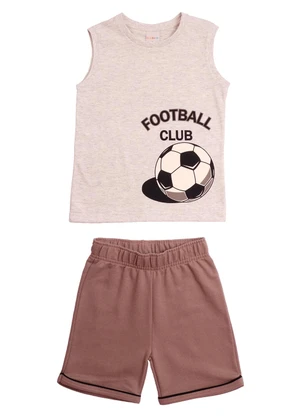 Tink Bink - Conjunto Regata e Bermuda Marron - TINK BINK