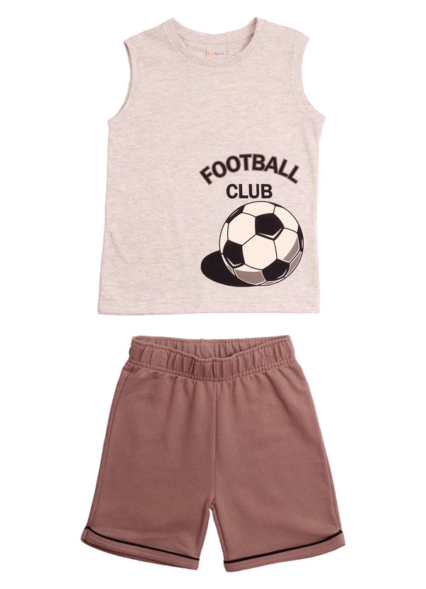Tink Bink - Conjunto Regata e Bermuda Marron
