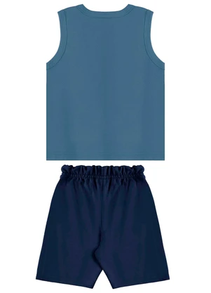 Bee Loop - Conjunto Regata e Bermuda Menino Azul - BEE LOOP