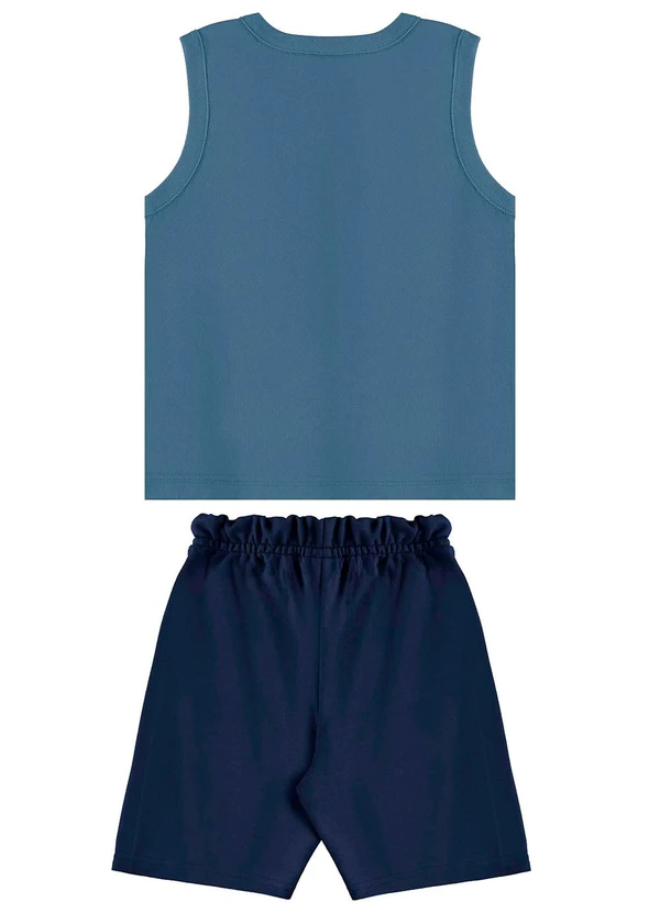 Bee Loop - Conjunto Regata e Bermuda Menino Azul 2