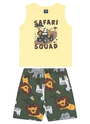 Conjunto Regata e Bermuda Menino Bee Loop Amarelo - BEE LOOP