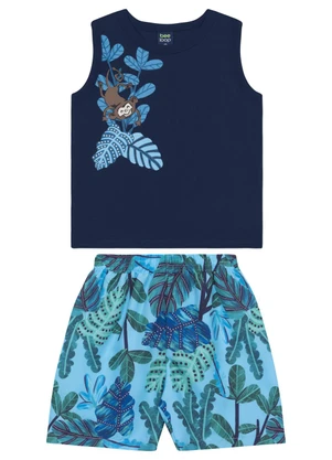 Conjunto Regata e Bermuda Menino Bee Loop Azul - BEE LOOP