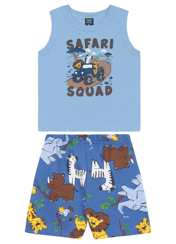 Bee Loop - Conjunto Regata e Bermuda Menino Bee Loop Azul