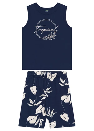 Conjunto Regata e Bermuda Menino Bee Loop Azul - BEE LOOP