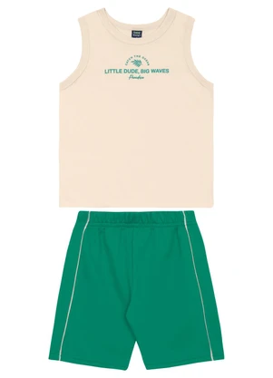 Conjunto Regata e Bermuda Menino Bee Loop Bege - BEE LOOP