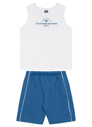 Conjunto Regata e Bermuda Menino Bee Loop Branco - BEE LOOP