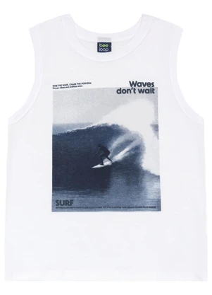 Conjunto Regata e Bermuda Menino Bee Loop Branco - BEE LOOP