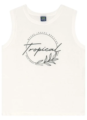 Conjunto Regata e Bermuda Menino Bee Loop Branco - BEE LOOP