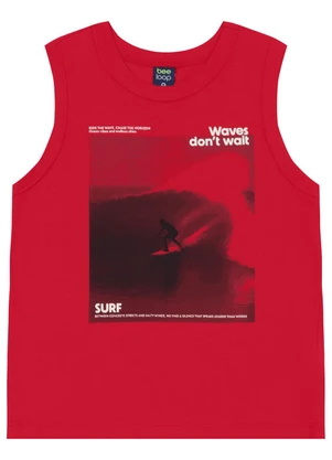 Conjunto Regata e Bermuda Menino Bee Loop Vermelho - BEE LOOP