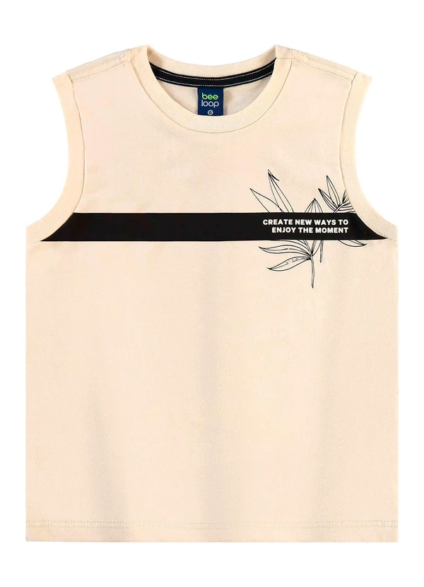 Bee Loop - Conjunto Regata e Bermuda Menino Bege 3