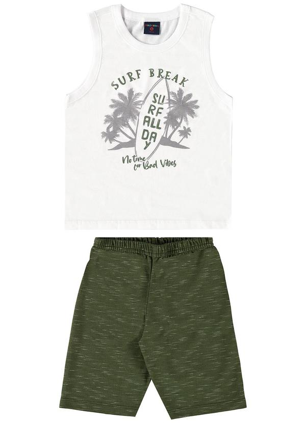 Guloseima - Conjunto Regata e Bermuda Menino Branco