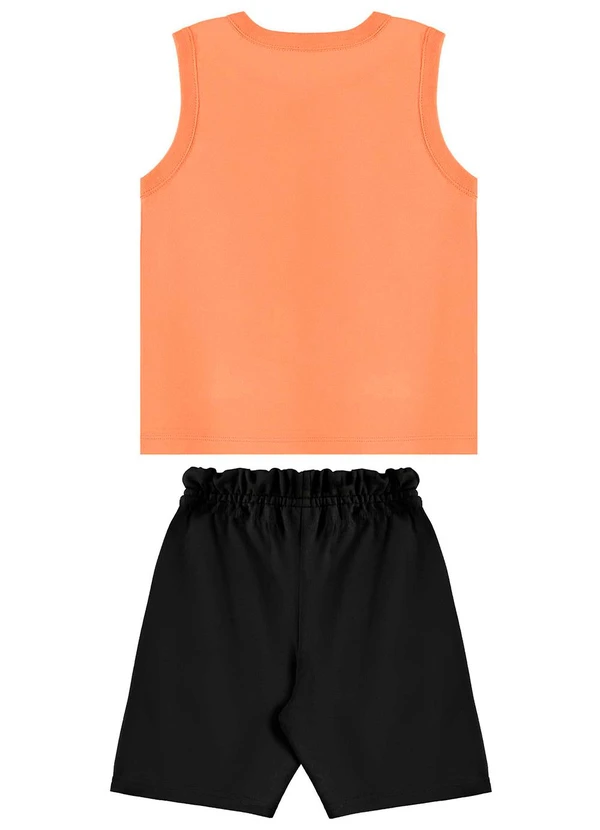 Bee Loop - Conjunto Regata e Bermuda Menino Laranja 2