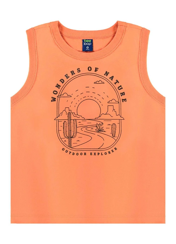 Bee Loop - Conjunto Regata e Bermuda Menino Laranja 3
