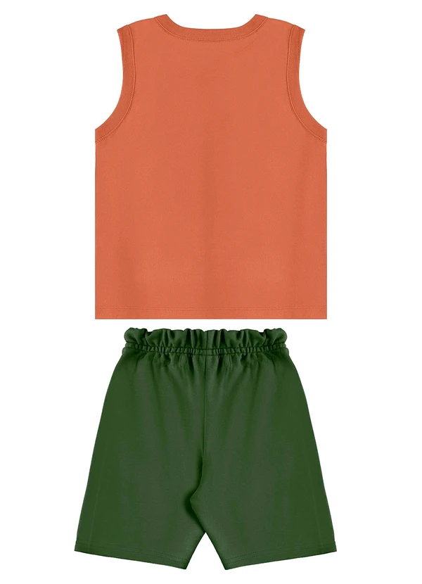 Bee Loop - Conjunto Regata e Bermuda Menino Marrom 3