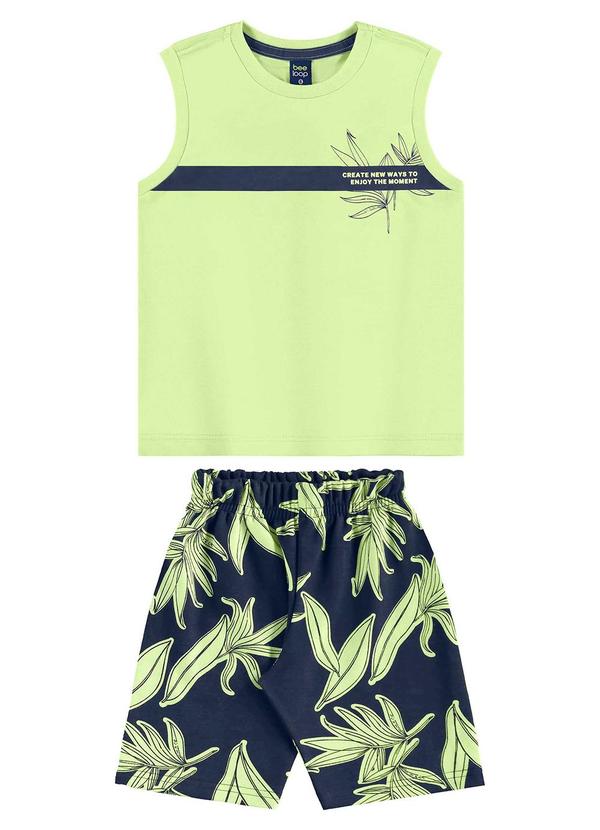 Bee Loop - Conjunto Regata e Bermuda Menino Verde 2