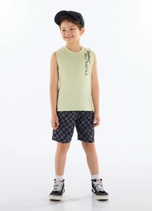 Quimby - Conjunto Regata e Bermuda Menino Verde - QUIMBY