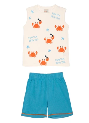 Tink Bink - Conjunto Regata e Bermuda Nude - TINK BINK