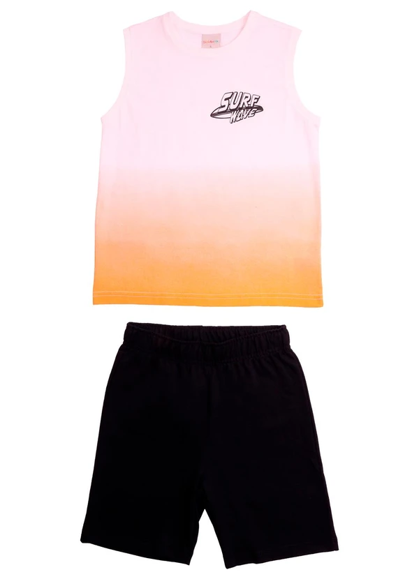 Tink Bink - Conjunto Regata e Bermuda Preto