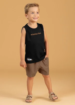 Soft Bonni - Conjunto Regata e Bermuda  Preto - SOFT BONNI