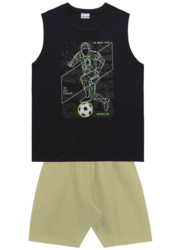 Fakini Kids - Conjunto Regata e Bermuda Preto