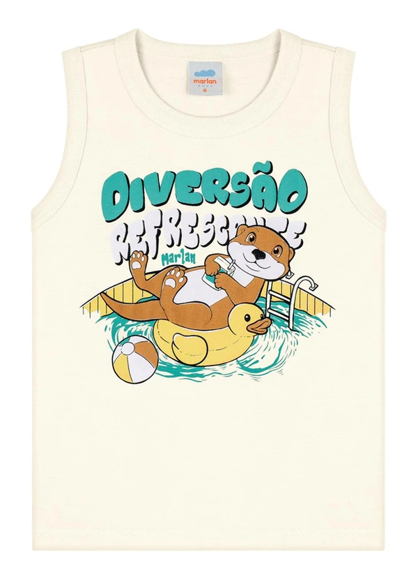 Marlan - Conjunto Regata e Bermuda Quadriculado Bege 2