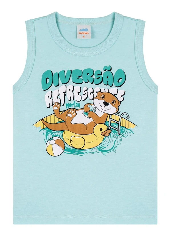 Marlan - Conjunto Regata e Bermuda Quadriculado Verde 2