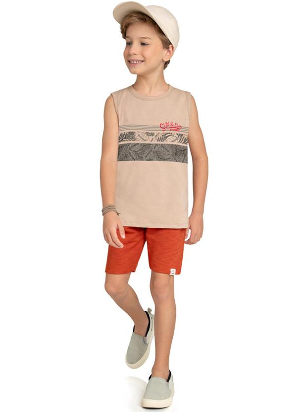 Marlan - Conjunto Regata e Bermuda Sun & Fun Marrom