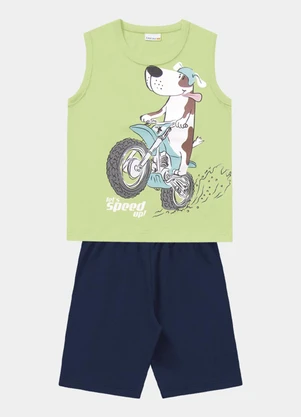 Fakini Kids - Conjunto Regata e Bermuda Verde - FAKINI KIDS