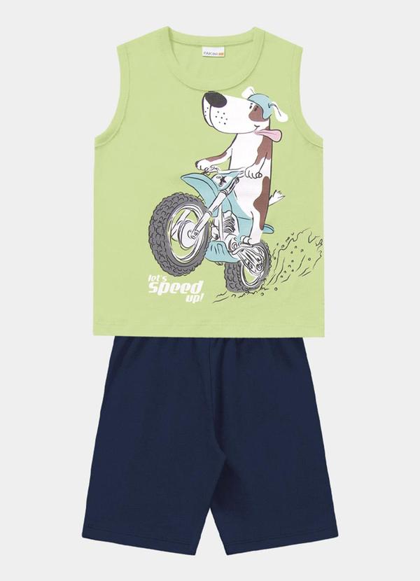 Fakini Kids - Conjunto Regata e Bermuda Verde