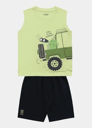 Fakini Kids - Conjunto Regata e Bermuda Verde - FAKINI KIDS
