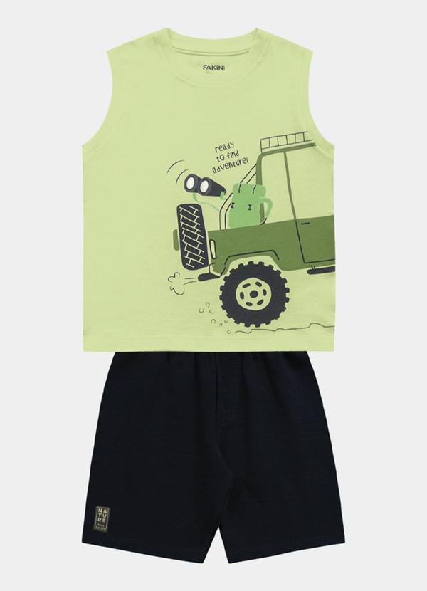 Fakini Kids - Conjunto Regata e Bermuda Verde
