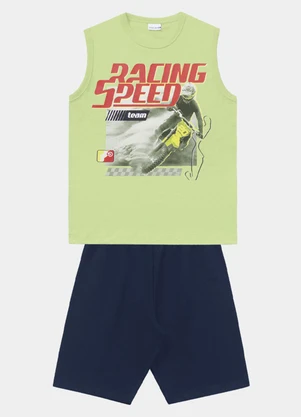 Fakini Kids - Conjunto Regata e Bermuda Verde - FAKINI KIDS