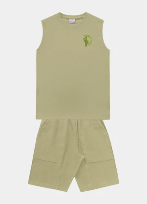 Fakini Kids - Conjunto Regata e Bermuda Verde - FAKINI KIDS