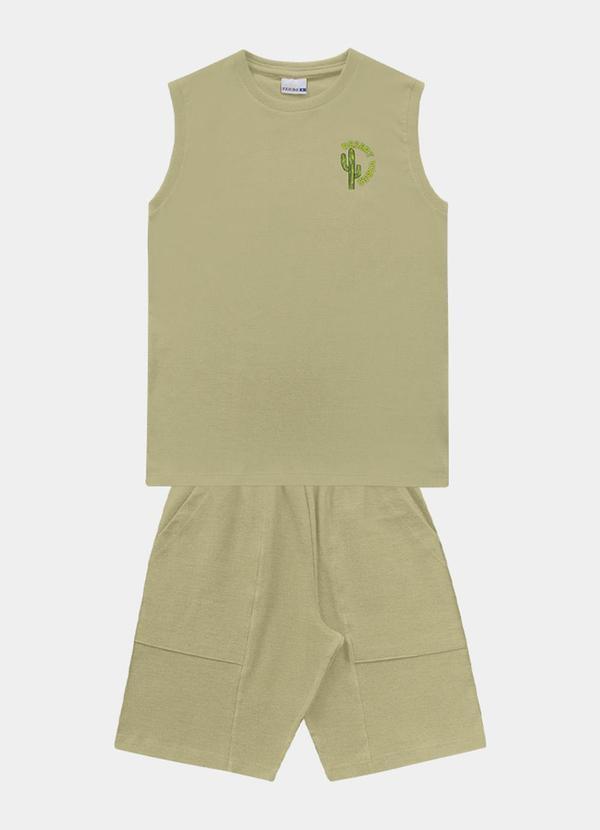 Fakini Kids - Conjunto Regata e Bermuda Verde