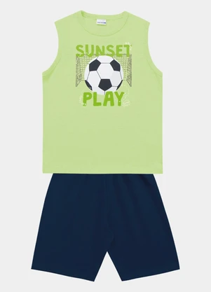 Fakini Kids - Conjunto Regata e Bermuda Verde - FAKINI KIDS