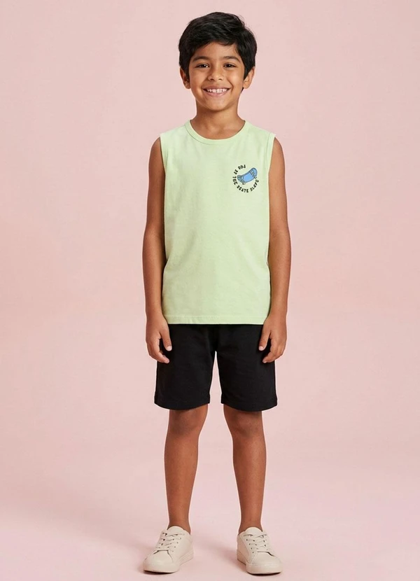 Fakini Kids - Conjunto Regata e Bermuda Verde 1