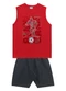 Fakini Kids - Conjunto Regata e Bermuda Vermelho - variação: Vermelho