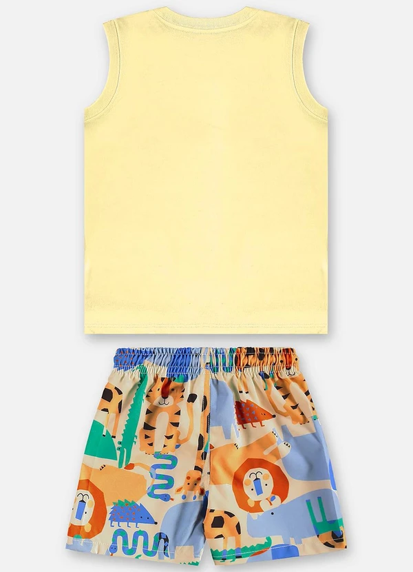 Up Baby - Conjunto Regata e Short Infantil Amarelo 3