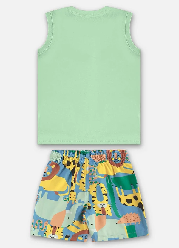 Up Baby - Conjunto Regata e Short Infantil Verde 3