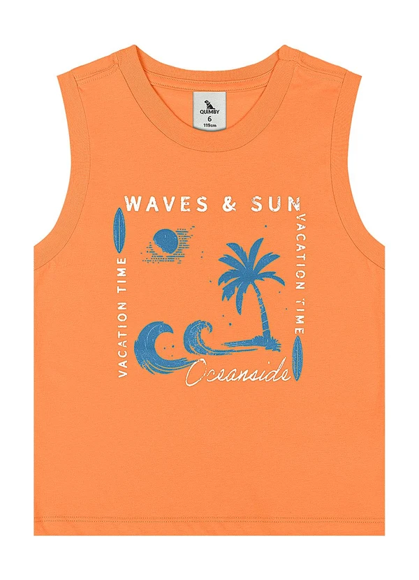 Quimby - Conjunto Regata Estampada Bermuda Laranja 3