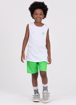 Vida Costeira - Conjunto Regata Infantil Aplique Branco - VIDA COSTEIRA