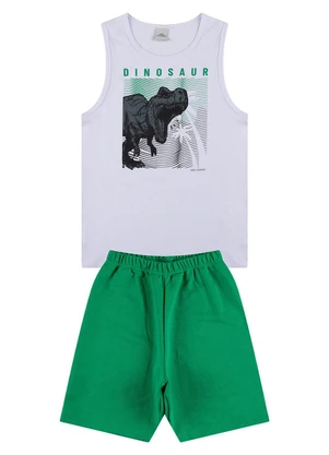 Vida Costeira - Conjunto Regata Infantil Dinosaur Branco - VIDA COSTEIRA