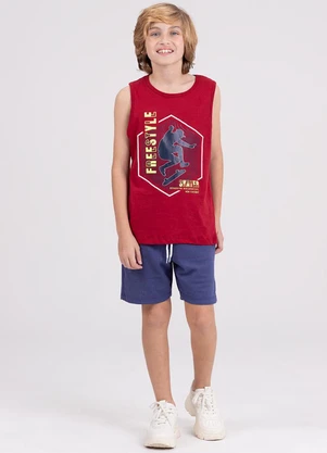 Vida Costeira - Conjunto Regata Infantil Freestyle Bordo - VIDA COSTEIRA